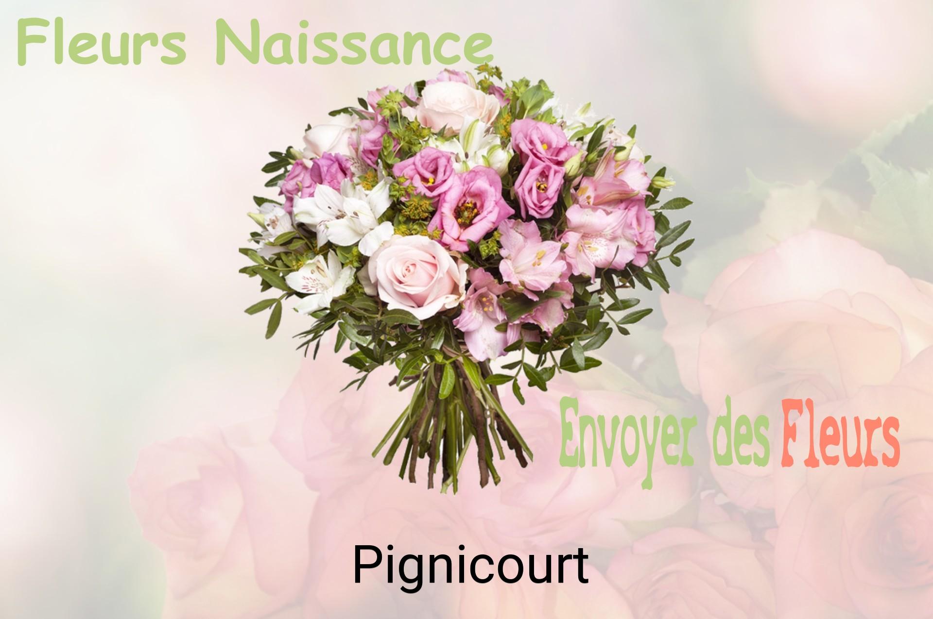 Bouquet de fleurs de naissance livré à Pignicourt
